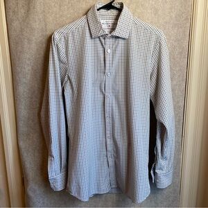 Mizzen and Main Shirt Men's Small Trim Fit White Performance Leeward Stretch EC